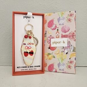 NWT Piper K mon cheri novelty bag charm/key chain